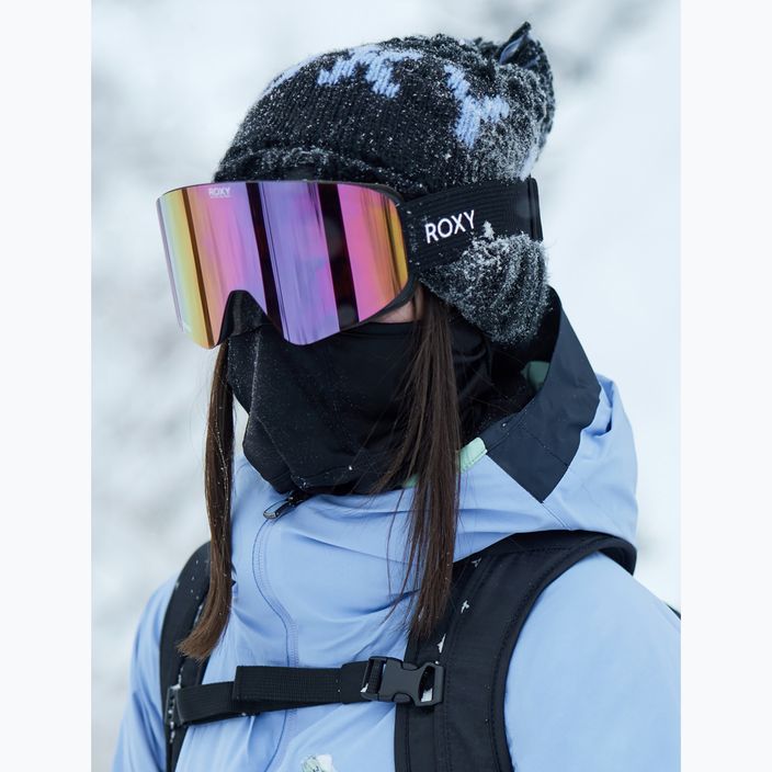 Damen Snowboardbrille ROXY Fellin Color Luxe schwarz/clux ml hell lila 14
