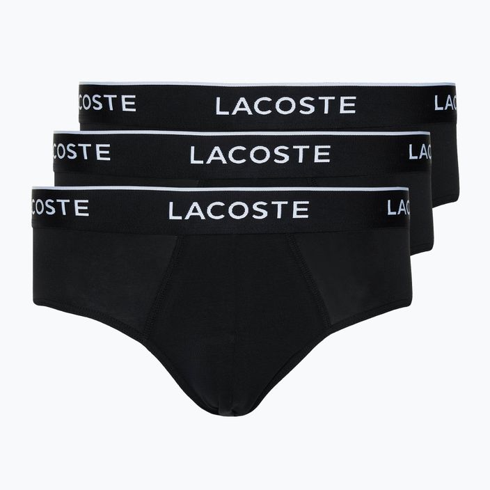 Lacoste Herren-Slips 8H3472 3 Paar schwarz