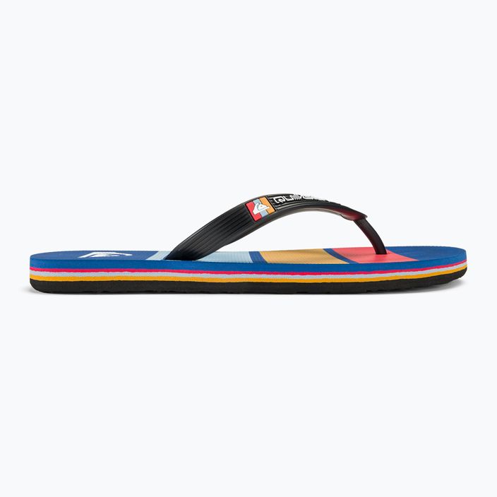 Herren Quiksilver Molokai Stripe schwarz/rot/blau Flip Flops 2