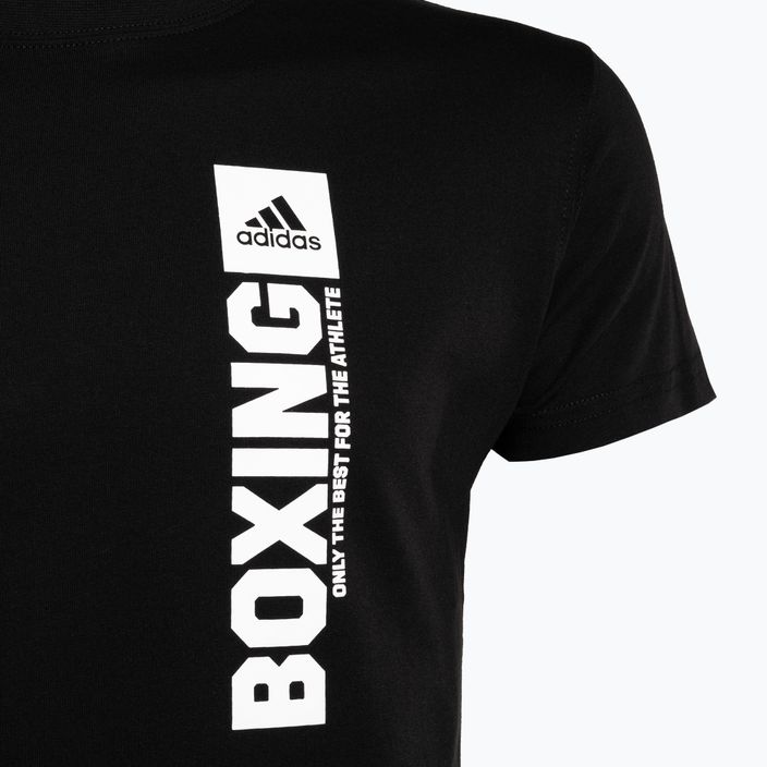 Herren adidas Boxing T-Shirt schwarz/weiß 3