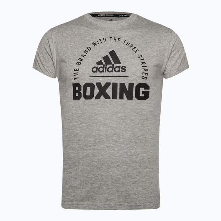Herren adidas Boxing T-Shirt medium grau/schwarz