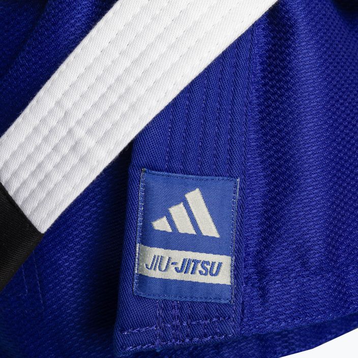 GI für brasilianisches Jiu-Jitsu Kinder adidas Rookie blau/grau 4