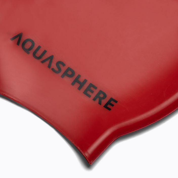 Aqua Sphere Schlichte Silikon-Schwimmkappe rot SA212EU0601 2