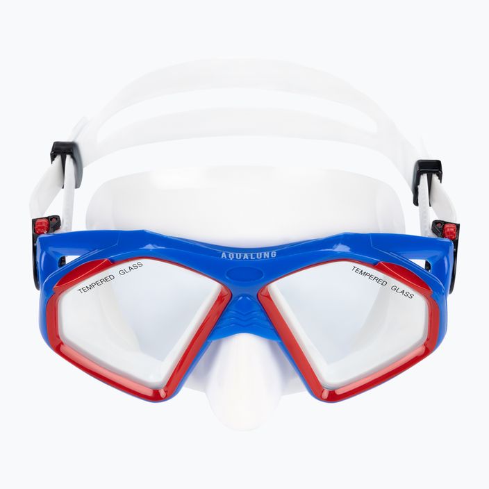 Aqualung Hawkeye Tauchset Maske + Schnorchel blau/rot SC3974006 2