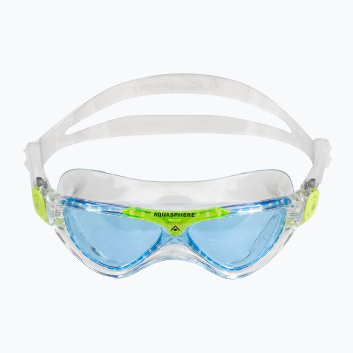 Aquasphere Vista transparent/hellgrün/blaue Kinderschwimmmaske MS5630031LB 2