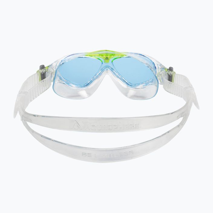 Aquasphere Vista transparent/hellgrün/blaue Kinderschwimmmaske MS5630031LB 5