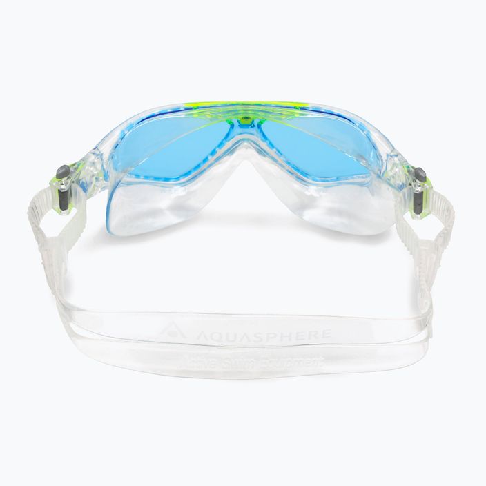 Aquasphere Vista transparent/hellgrün/blaue Kinderschwimmmaske MS5630031LB 8