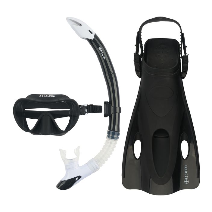 Aqualung Nabul Schnorchelset Maske + Schnorchel + Flossen schwarz 2