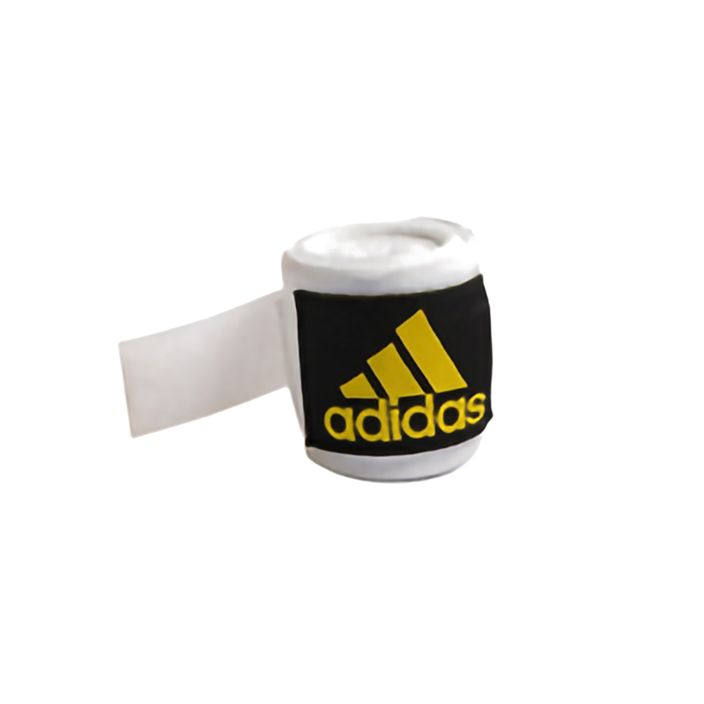 Adidas Boxbandagen 255 cm weiß/gelb 2