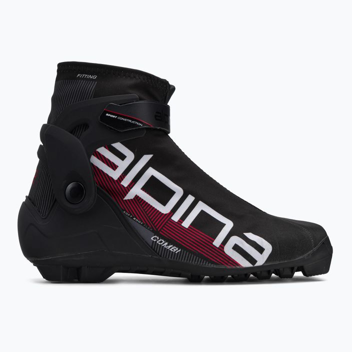 Skilanglaufschuhe für Männer Alpina N Combi black/white/red 2
