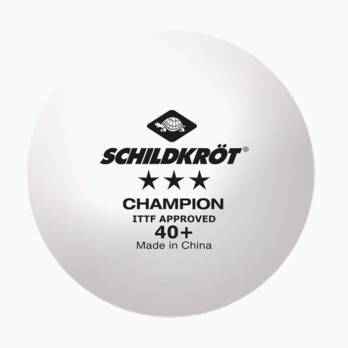 DONIC Schildkröt 3-Star Champion ITTF Poly 40+ Tischtennisbälle 3 Stück weiß 608540 2
