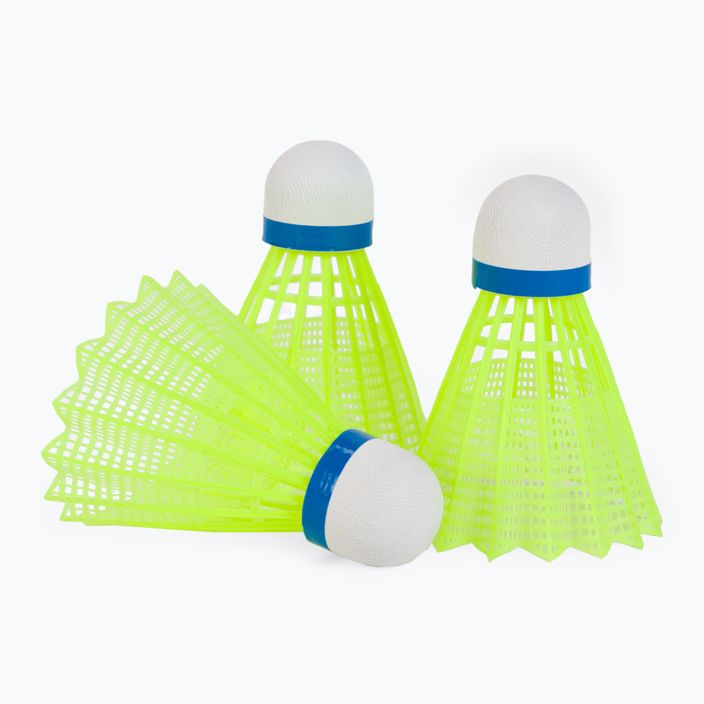 Sunflex Hobby Badminton Federbälle 6 Stück weiß und gelb 53562 3