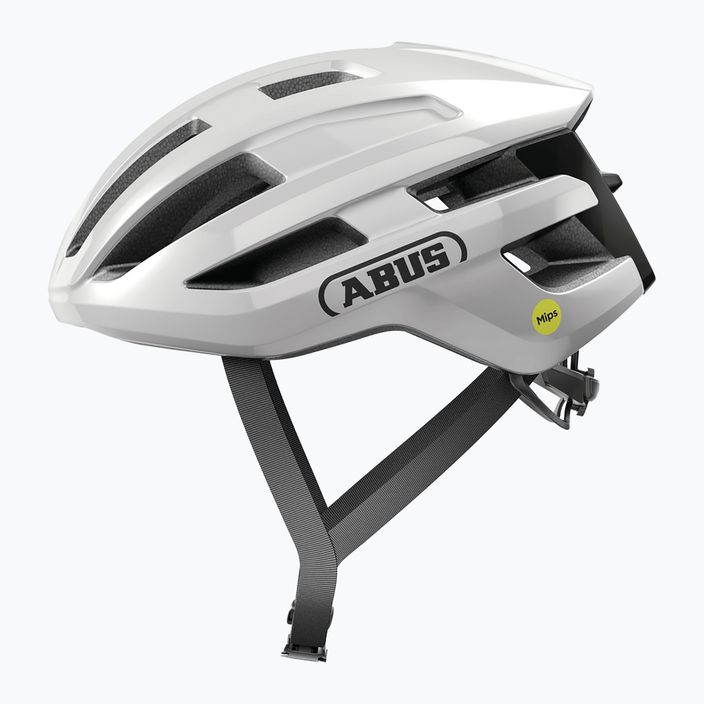 ABUS PowerDome MIPS shine weißer Fahrradhelm 2
