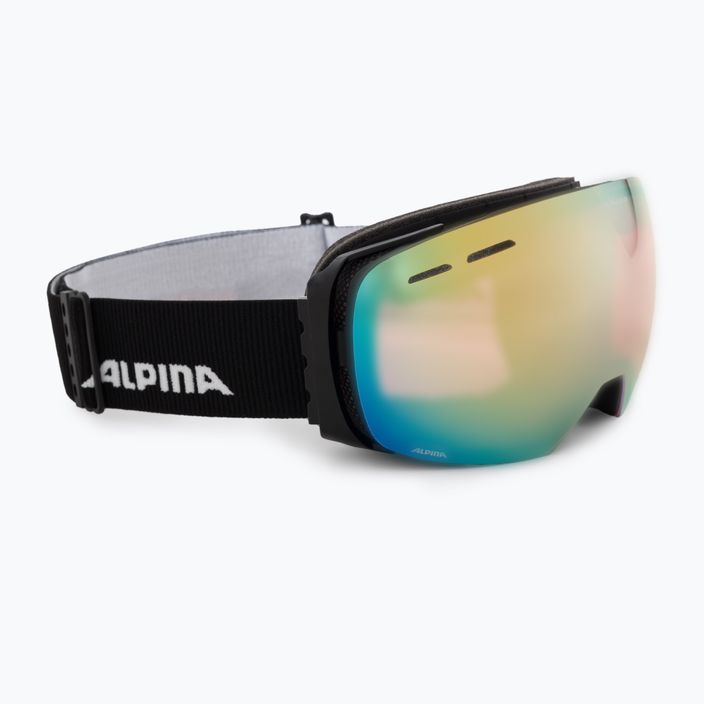 Skibrille Alpina Granby QV black matt/gold sph