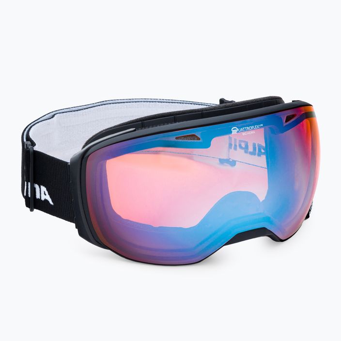 Skibrille Alpina Big Horn QV-Lite black matt/blue sph