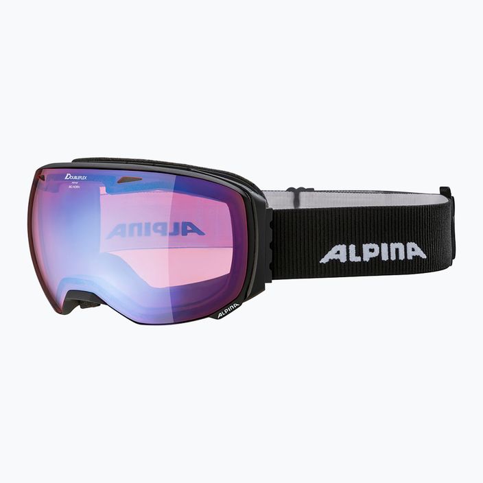 Skibrille Alpina Big Horn QV-Lite black matt/blue sph 7