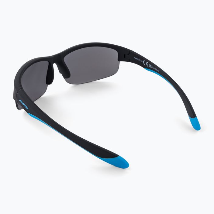 Kindersonnenbrille Alpina Junior Flexxy Youth HR schwarz blau matt/blau verspiegelt 2