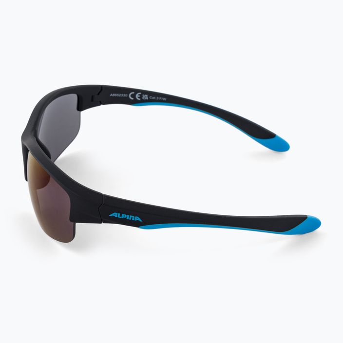 Kindersonnenbrille Alpina Junior Flexxy Youth HR schwarz blau matt/blau verspiegelt 4