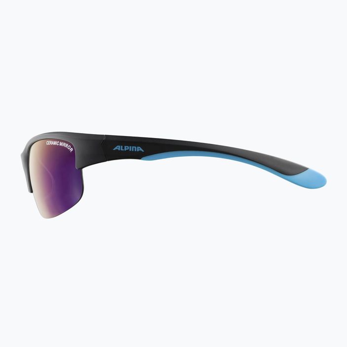 Kindersonnenbrille Alpina Junior Flexxy Youth HR schwarz blau matt/blau verspiegelt 5