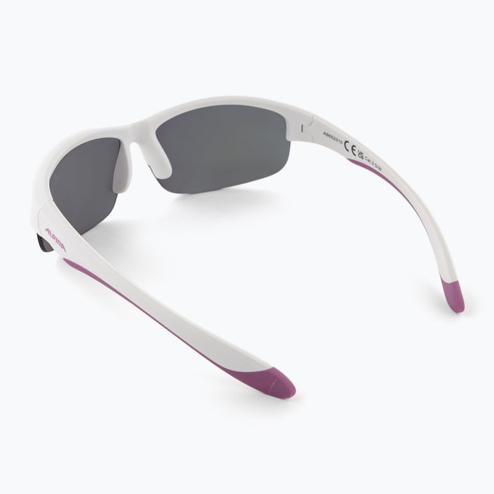 Kindersonnenbrille Alpina Junior Flexxy Youth HR weiß lila matt/rosa Spiegel 2
