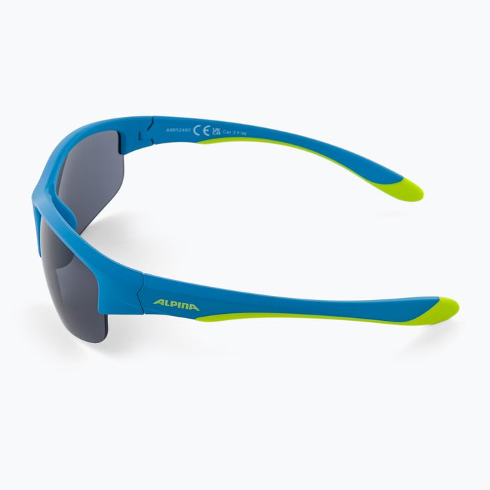 Kindersonnenbrille Alpina Junior Flexxy Youth HR blau lime matt/schwarz 4