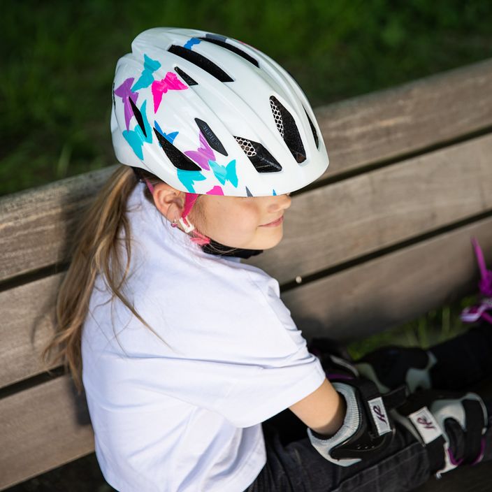 Fahrradhelm für Kinder Alpina Pico pearlwhite butterflies gloss 8