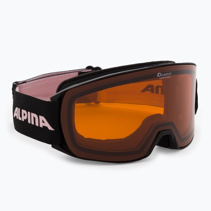 Skibrille Alpina Nakiska black/rose matt/orange