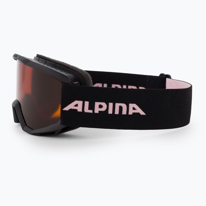 Skibrille für Kinder Alpina Piney black/rose matt/orange 4