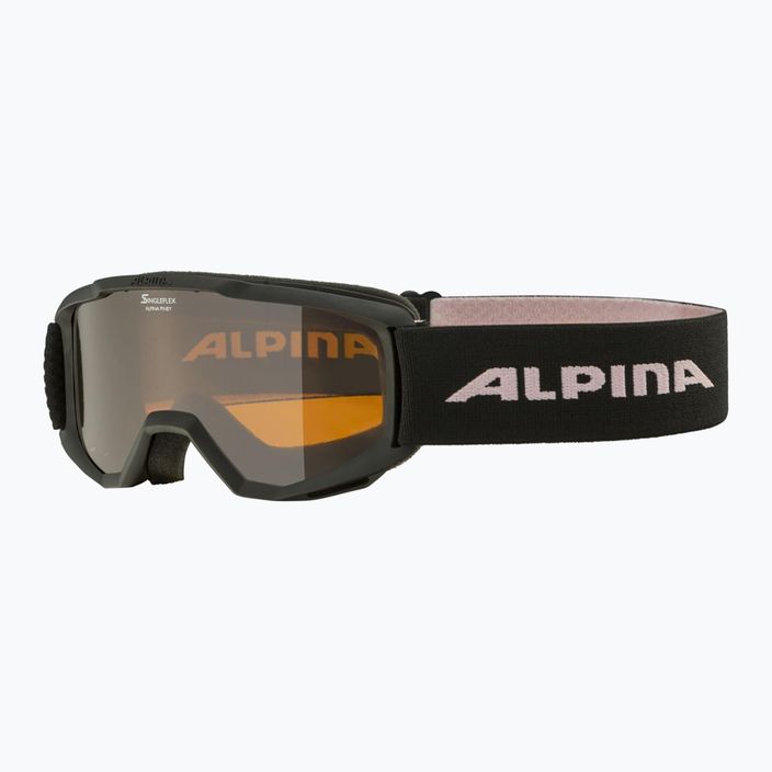 Skibrille für Kinder Alpina Piney black/rose matt/orange 6