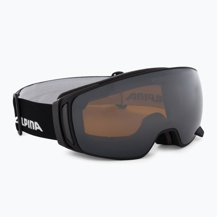 Skibrille Alpina Double Jack Mag Q-Lite black matt/mirror black 6