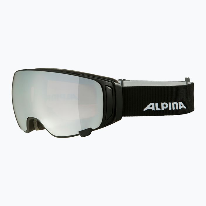 Skibrille Alpina Double Jack Mag Q-Lite black matt/mirror black 7