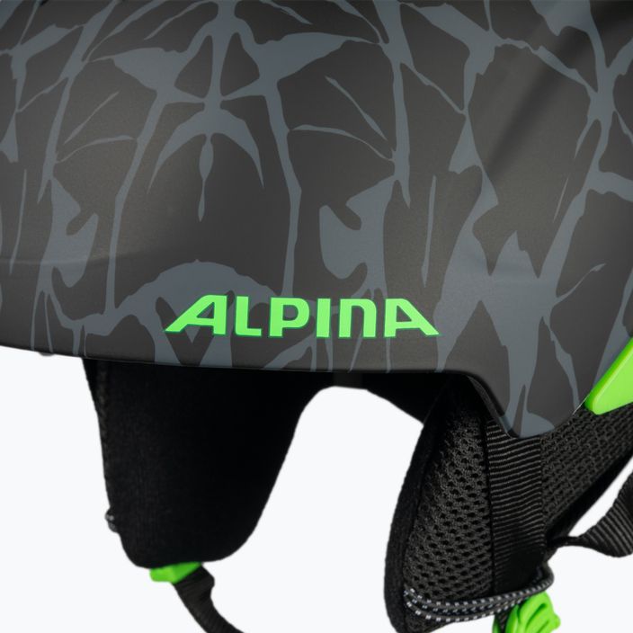 Skihelme für Kinder Alpina Pizi black/green camo matt 9