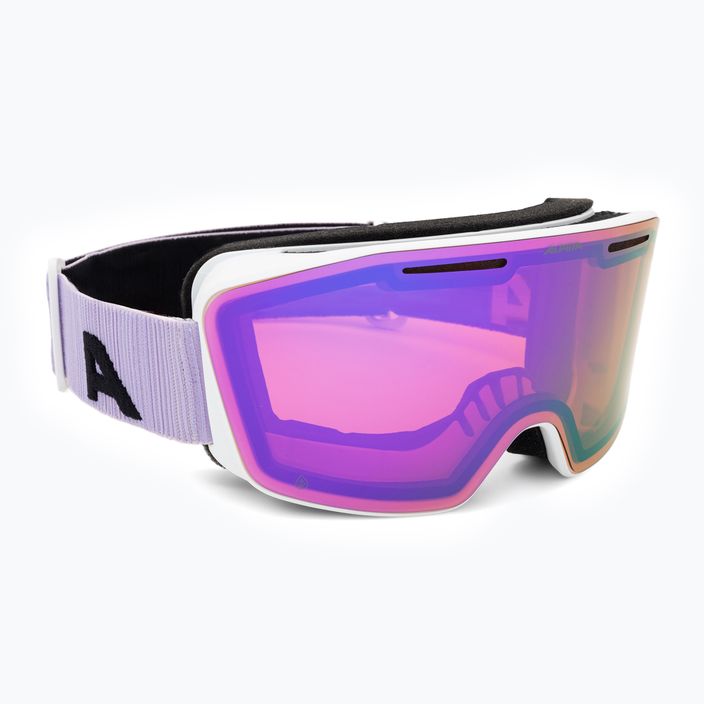 Alpina Nendaz Q-Lite S2 weiß/lila matt/lavendel Skibrille