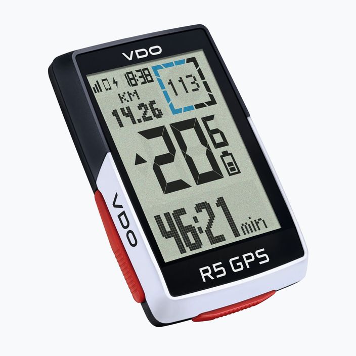 VDO R5 GPS Top Mount-Set Fahrradzähler schwarz und weiß 64051 2