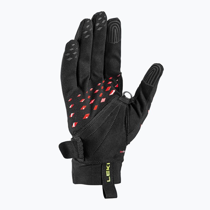 Nordic Walking Handschuhe LEKI Ultra Trail Storm Shark black/red/neonyellow 2