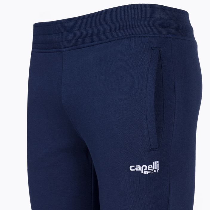 Capelli Basics Jugend Tapered French Terry Fußballhose navy/weiß 3