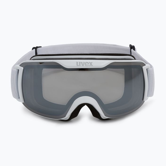 Skibrille UVEX Downhill 2 S LM white mat/mirror silver/clear 55//438/126 2