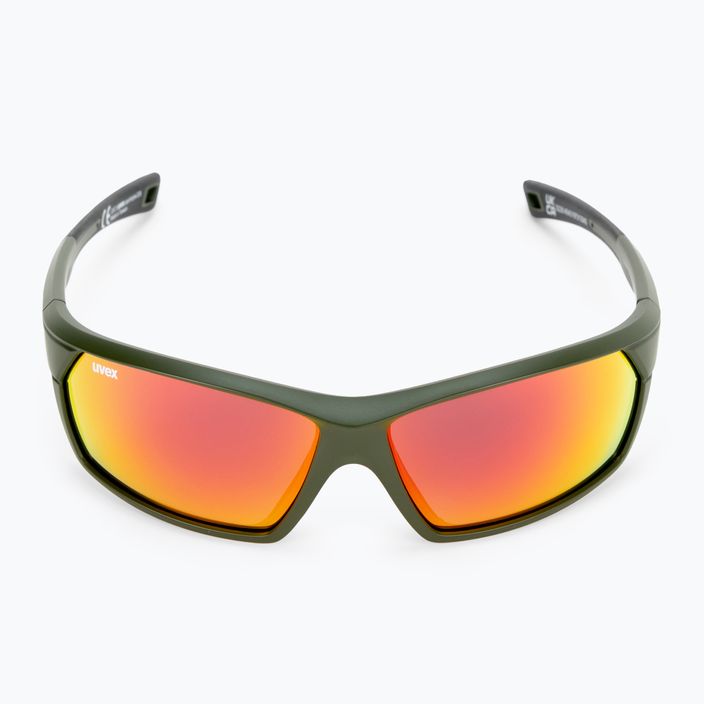 UVEX Sportstyle 225 olivgrün matt/verspiegelt silberne Sonnenbrille 53/2/025/7716 3