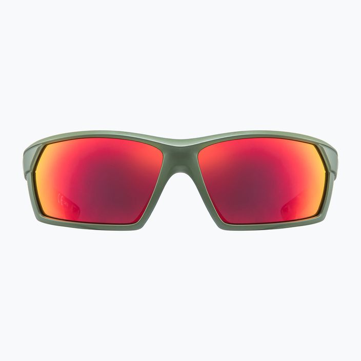 UVEX Sportstyle 225 olivgrün matt/verspiegelt silberne Sonnenbrille 53/2/025/7716 6