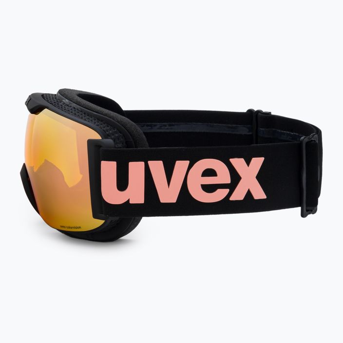 Skibrille UVEX Downhill 2 S black mat/mirror rose colorvision yellow 55//447/243 4