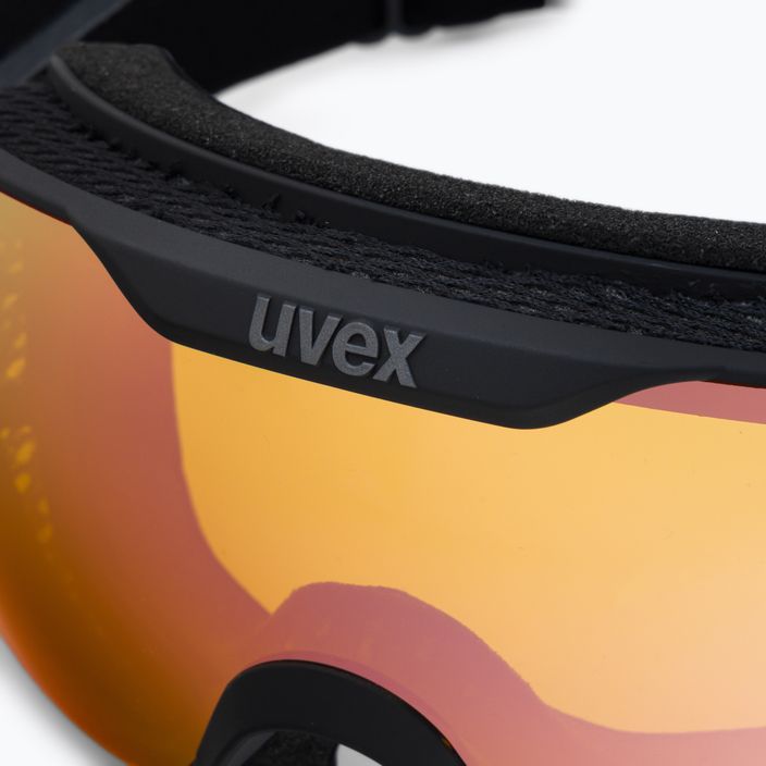 Skibrille UVEX Downhill 2 S black mat/mirror rose colorvision yellow 55//447/243 6