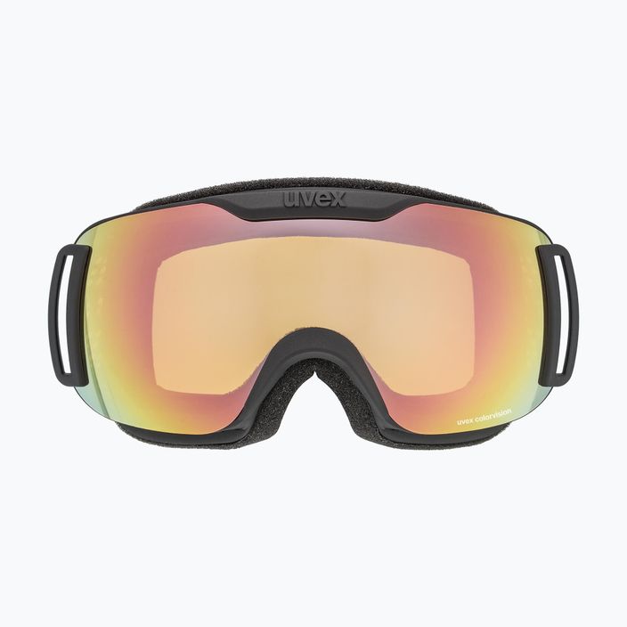 Skibrille UVEX Downhill 2 S black mat/mirror rose colorvision yellow 55//447/243 7