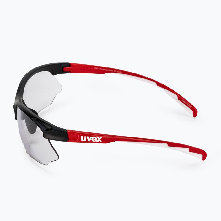 UVEX Sportstyle 802 V schwarz rot weiß/variomatic smoke Fahrradbrille 53/0/872/2301 4