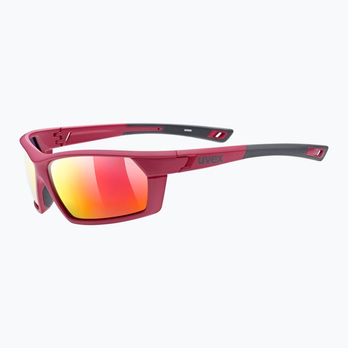 UVEX Sportstyle 225 Pola rot grau matt Sonnenbrille 5