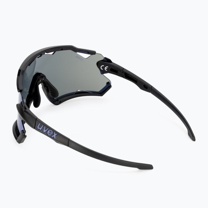 UVEX Sportstyle 228 schwarz matt/verspiegelt blau Fahrradbrille 53/2/067/2206 2