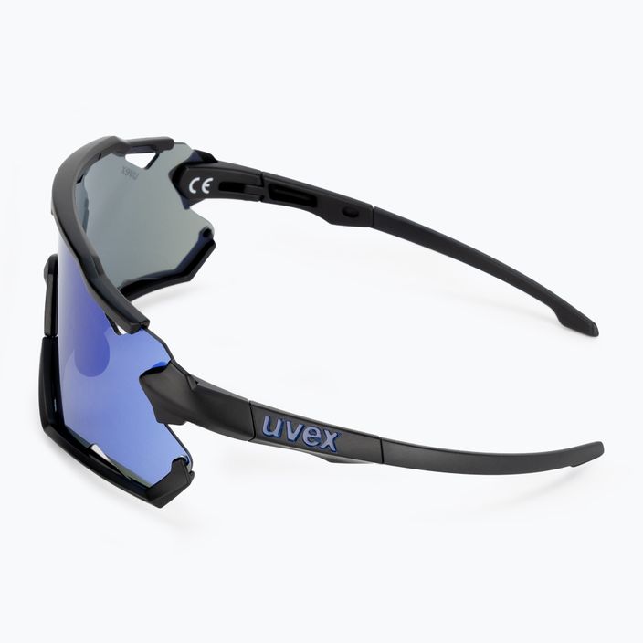 UVEX Sportstyle 228 schwarz matt/verspiegelt blau Fahrradbrille 53/2/067/2206 4