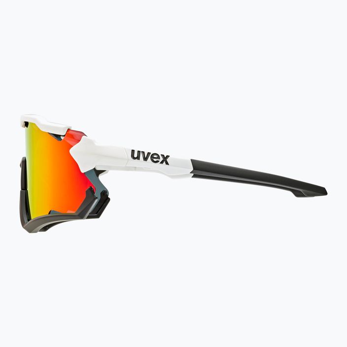 Fahrradbrille UVEX Sportstyle 228 weiß schwarz/rot verspiegelt 53/2/067/8206 9