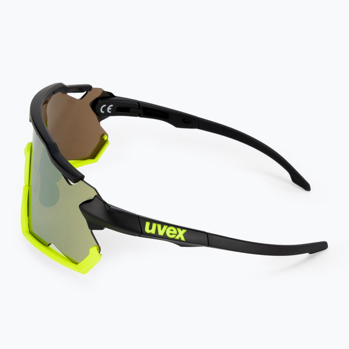UVEX Sportstyle 228 schwarz gelb matt/gelb spiegelnde Fahrradbrille 53/2/067/2616 4