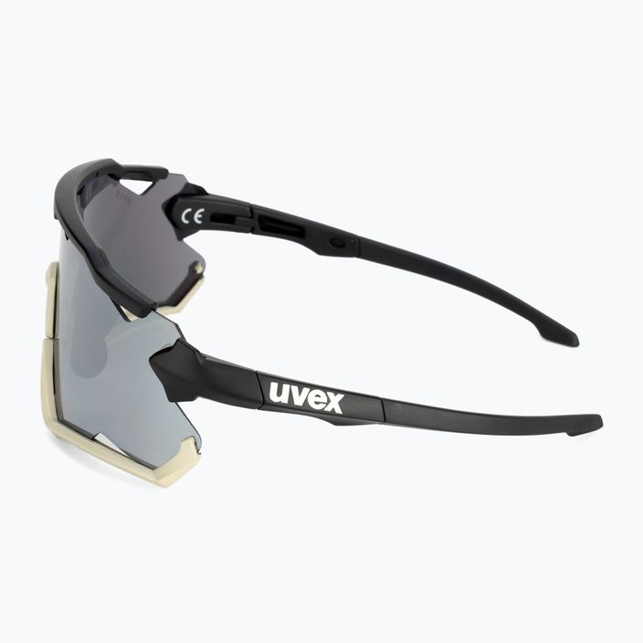UVEX Sportstyle 228 schwarz sandmatt/verspiegelt silberne Fahrradbrille 53/2/067/2816 4
