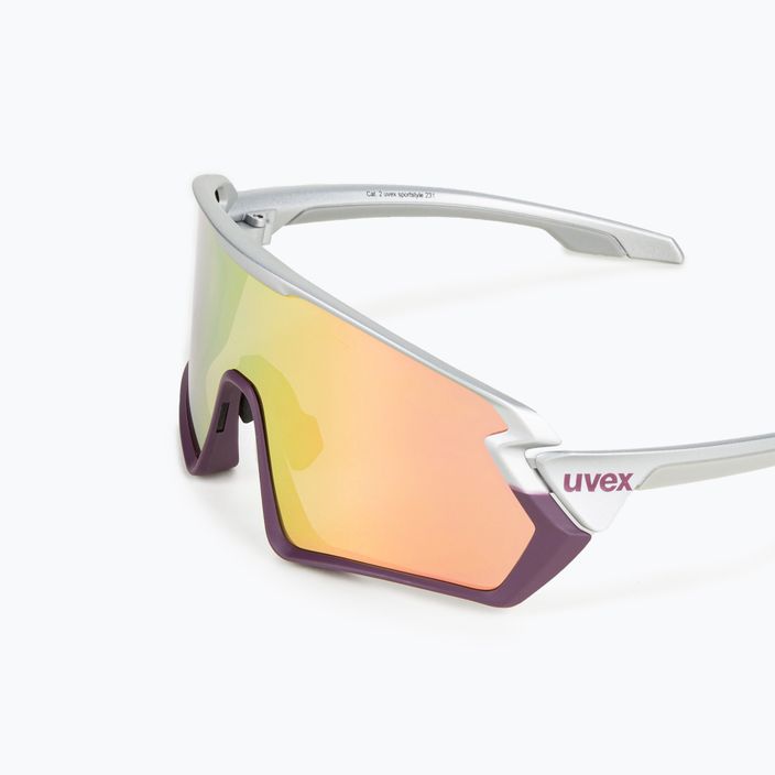 UVEX Sportstyle 231 Fahrradbrille silber-violett S5320655316 5